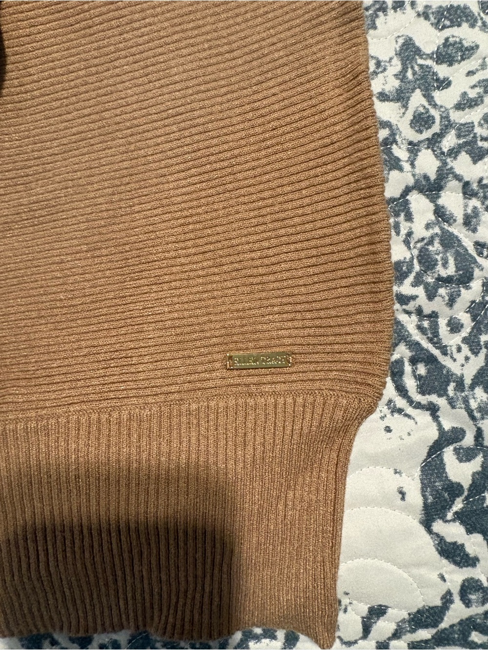 Michael Kors Men's Tan Ribbed Crewneck Sweater
